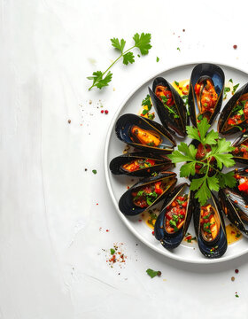 Turkish midye dolma stuffed mussels