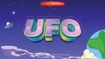 3d text effect ufo theme © Ardhy