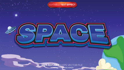 3d text effect space theme © Ardhy