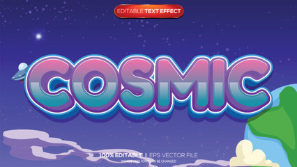 3d text effect cosmic theme © Ardhy