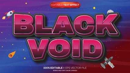 3d text effect black void theme © Ardhy