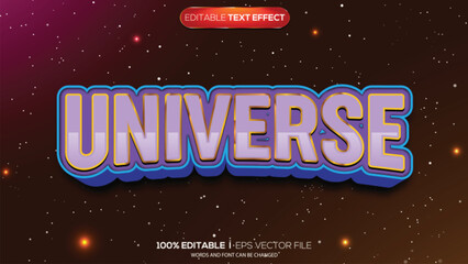 3d text effect universe theme © Ardhy