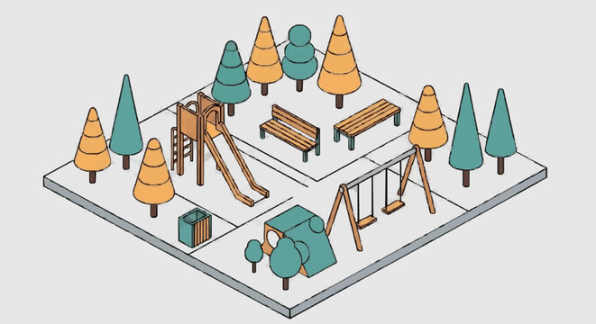 vector illustration of a city map