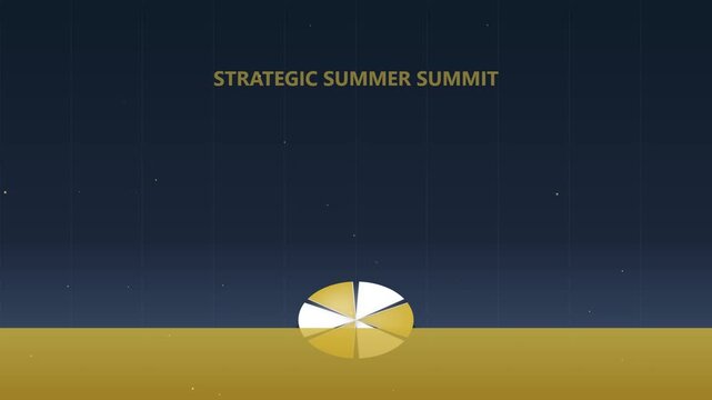 Strategic Summer Summit motion graphic with rotating circular diagram