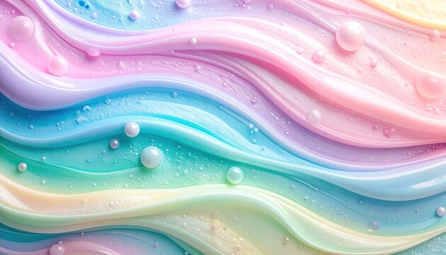 Pastel Swirls - A Dreamy Abstract Background with Iridescent Accents.