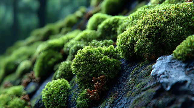 Vibrant forest moss showcase highlighting dense greenery remarkable natural craftsmanship Image illustration