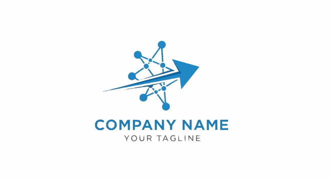 Company logo template with abstract design.