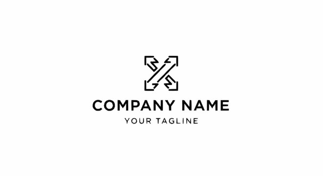 Logo template with crossed tools.