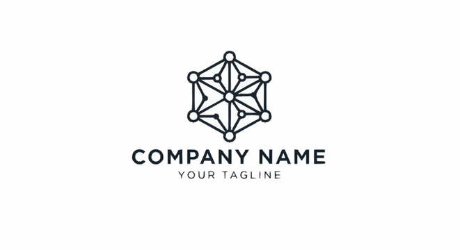 Company logo template with geometric design.