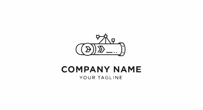 a black and white company logo template.