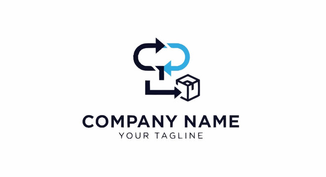 Logistics and delivery company logo template.