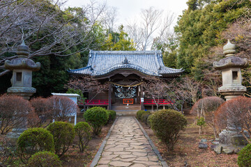 Fototapeta premium 日本の風景・冬 神奈川県二宮町 吾妻神社