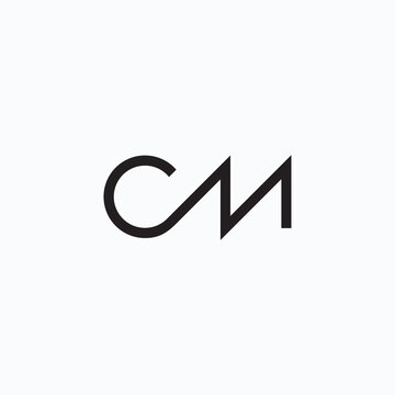 A creative monogram, elegant minimalist art logo concept. A trendy, professional, and artistic CM-based alphabet icon logo.