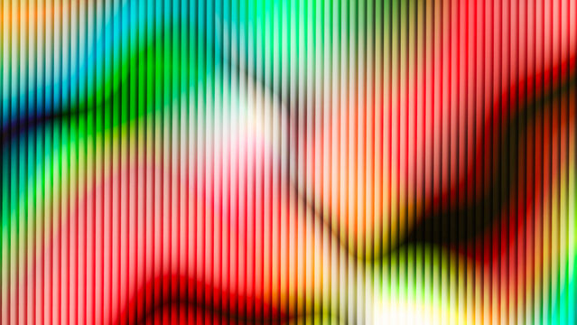 Vibrant multi colored striped texture with dynamic fluid shapes