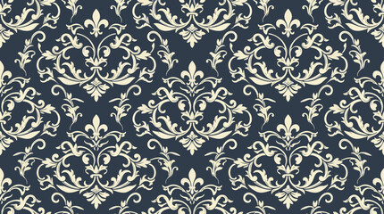 Fototapeta premium Premium Seamless Victorian Ornament Pattern Vector for Textile and Fashion Applications