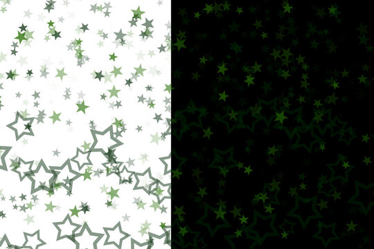 Green star background representing dynamic glittering party light energy
