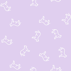 Obraz premium cat domestic animal line seamless pattern cat domestic animal thin line illustration