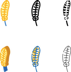 Obraz premium feather bird color icon vector. looks feather bird sign. isolated symbol illustration
