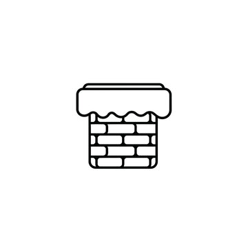 Chimney icon, cartoon style