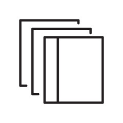 Fototapeta premium Stack of papers or documents line icon