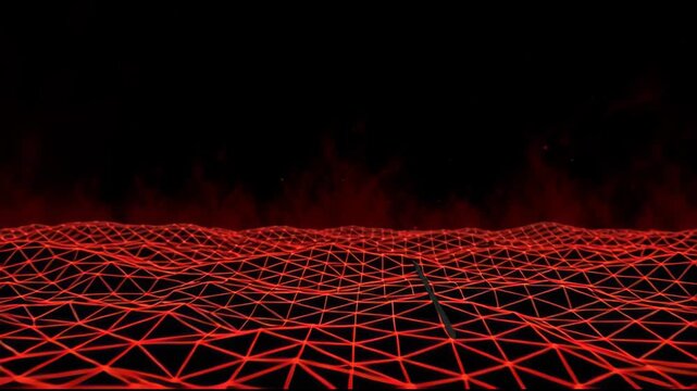 Glowing network nodes and lines digital data technology concept, digital technology and data network concept background