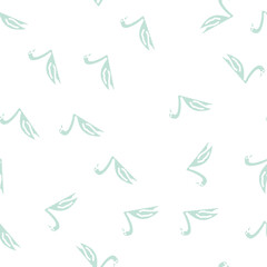 Fototapeta premium swan bird glyph vector seamless pattern. swan bird signthin illustration