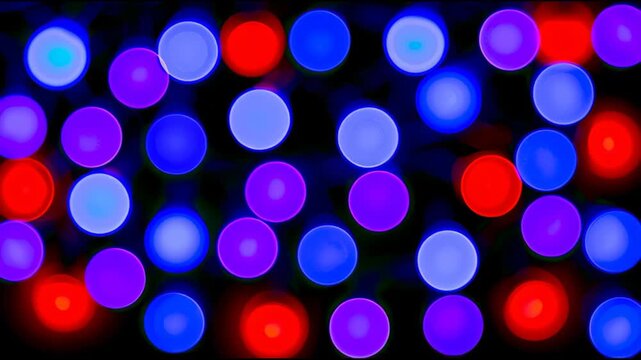 Vibrant multicolor bokeh circles defocused light background, abstract motion background for modern creative design