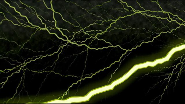 Colorful electric lightning discharge crackling on dark background, abstract motion background for modern creative