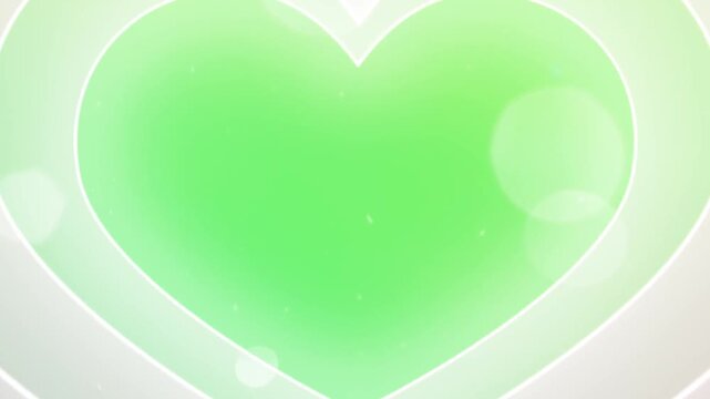 Realistic white heart shape frame with green space.