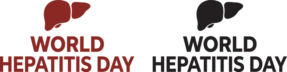 World hepatitis day awareness liver health illustration with 'world hepatitis day' text for campaigns © Farjana
