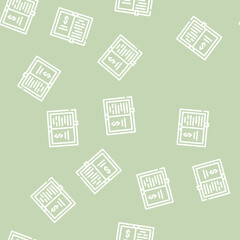 Fototapeta premium business literature line seamless pattern business literature thin line illustration