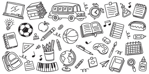 Hand drawn school and education doodle element vector illustration © Ezzy