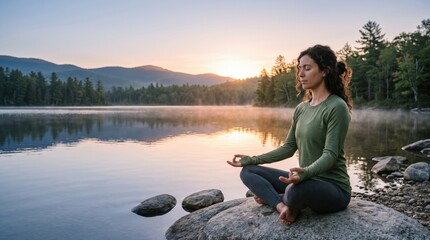 Fototapeta premium Mindful Breathing Outdoors