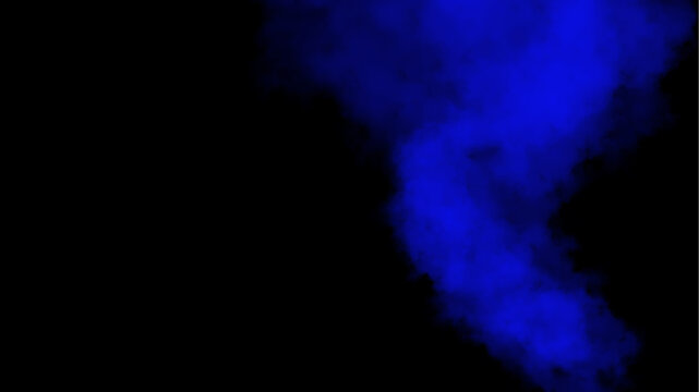 Blue smoke cloud abstract background