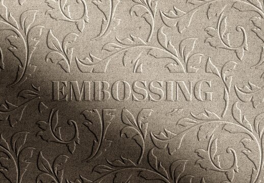 Embossed Mockup For Branding And Product Design