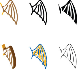 Fototapeta premium vampire range wing color icon vector. vampire wing sign. isolated symbol illustration