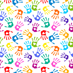 Hand print. Vector illustration. Seamless pattern © svetlanasmirnova