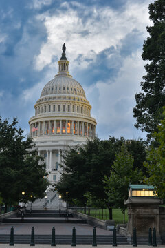 US Capitol Building at night - Washington DC, United States