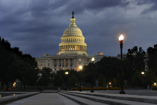 US Capitol Building at night - Washington DC, United States