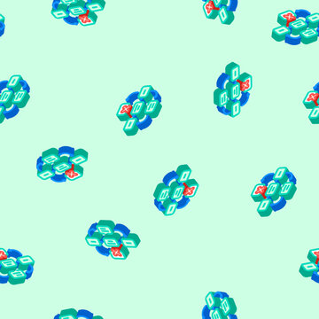 guerrilla testing ux ui design isometric seamless pattern. guerrilla testing ux ui design sign illustration