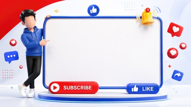 Social Media Engagement Concept with 3D Animator