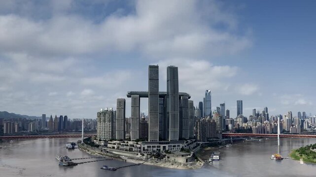 Chongqing cyberpunk city skyline