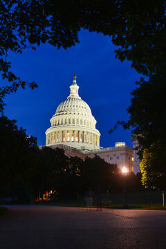 US Capitol Building at night - Washington DC, United States
