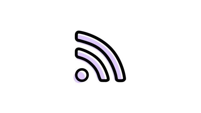 Animated RSS Icon &ndash; Feed & Subscription Symbol