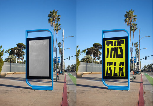 Mockup of Urban Ad Panel in Los Angeles