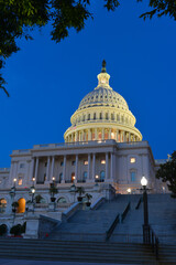 Obraz premium US Capitol Building at night - Washington DC, United States