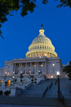US Capitol Building at night - Washington DC, United States