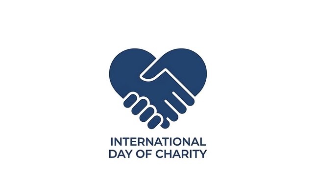 International day of charity handshake heart symbol for donations philanthropy