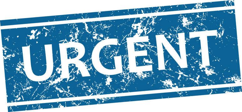 Distressed red urgent stamp with stars priority notification seal for important messages