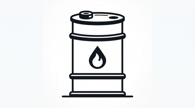 Mining Line Icon - Oil Barel icon